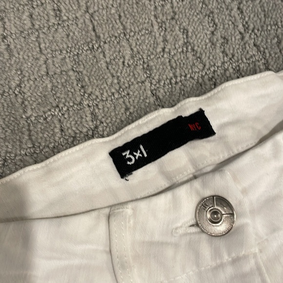 3x1 White Denim Straight - Picture 3 of 4